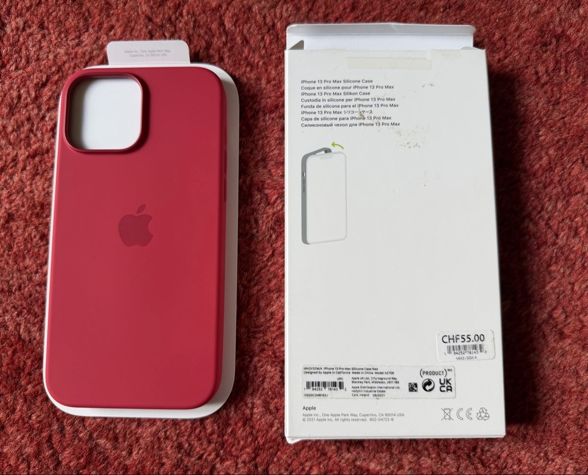 Apple Cover & Protezioni schermo: iPhone 13 Pro Max Silicone Case MagSafe rot neu – Nuovo e nell'imballaggio originale da Biel/Bienne venduto da SirRolf 1