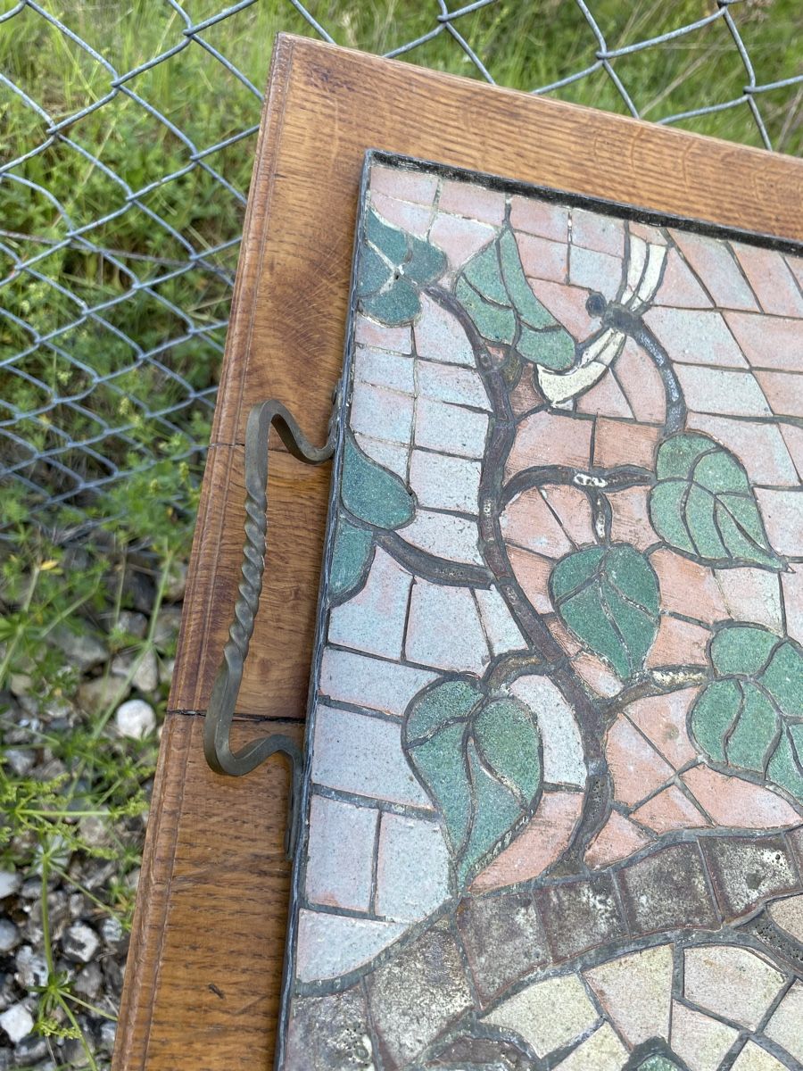 Piatti di portata: Mosaiktablett Jugendstil, Libellenmuster – Usato da Glattbrugg venduto da Pischte.Brockenhaus 3