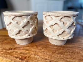 2er Set Übertöpfe, Pflanzentöpfe, Vintage Stil, Top!