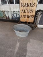 Alter Wäschezuber, Verzinkter alter Wäschezuber, Zuber