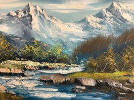 106cmbreitx 50cmhoch/Ölgemälde Berglandschaft wunderhübsch