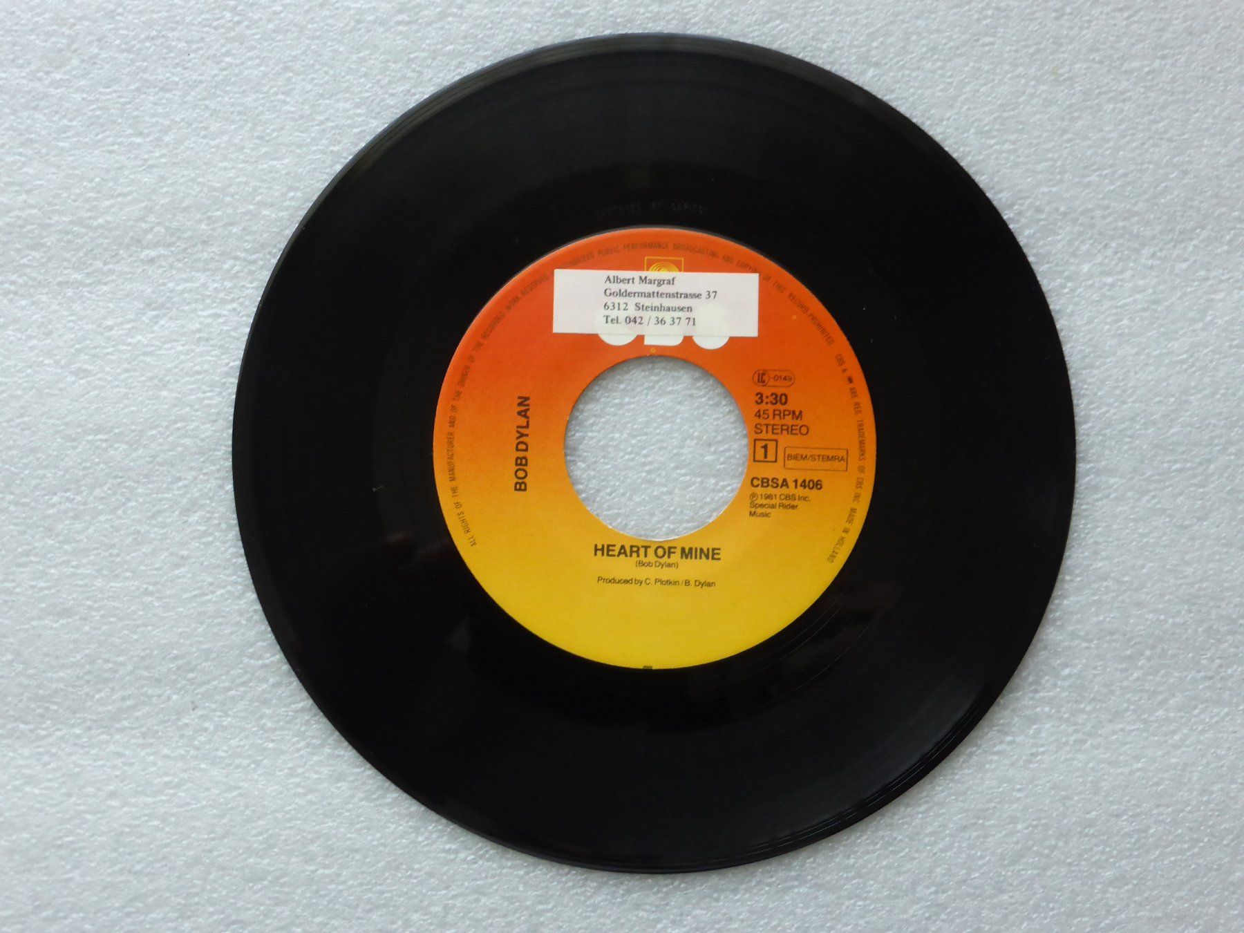 Dischi in vinile: Vinyl Single   BOB DYLAN – Usato da Küssnacht am Rigi venduto da Mondkinder 1