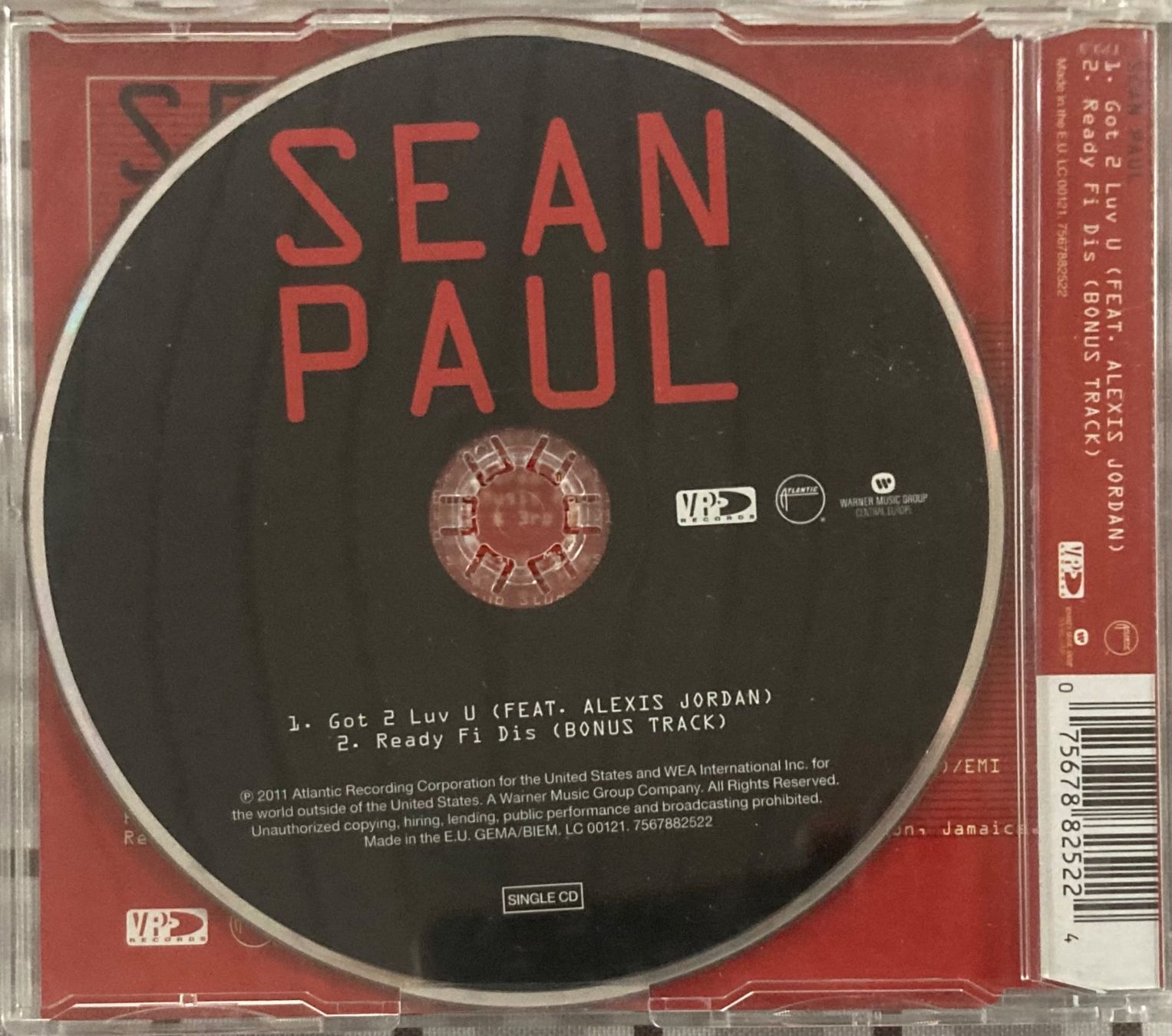 CD: SEAN PAUL FEAT. ALEXIS JORDAN - GOT 2 LUV U – Usato da Poliez-Pittet venduto da Newtown-Records 1