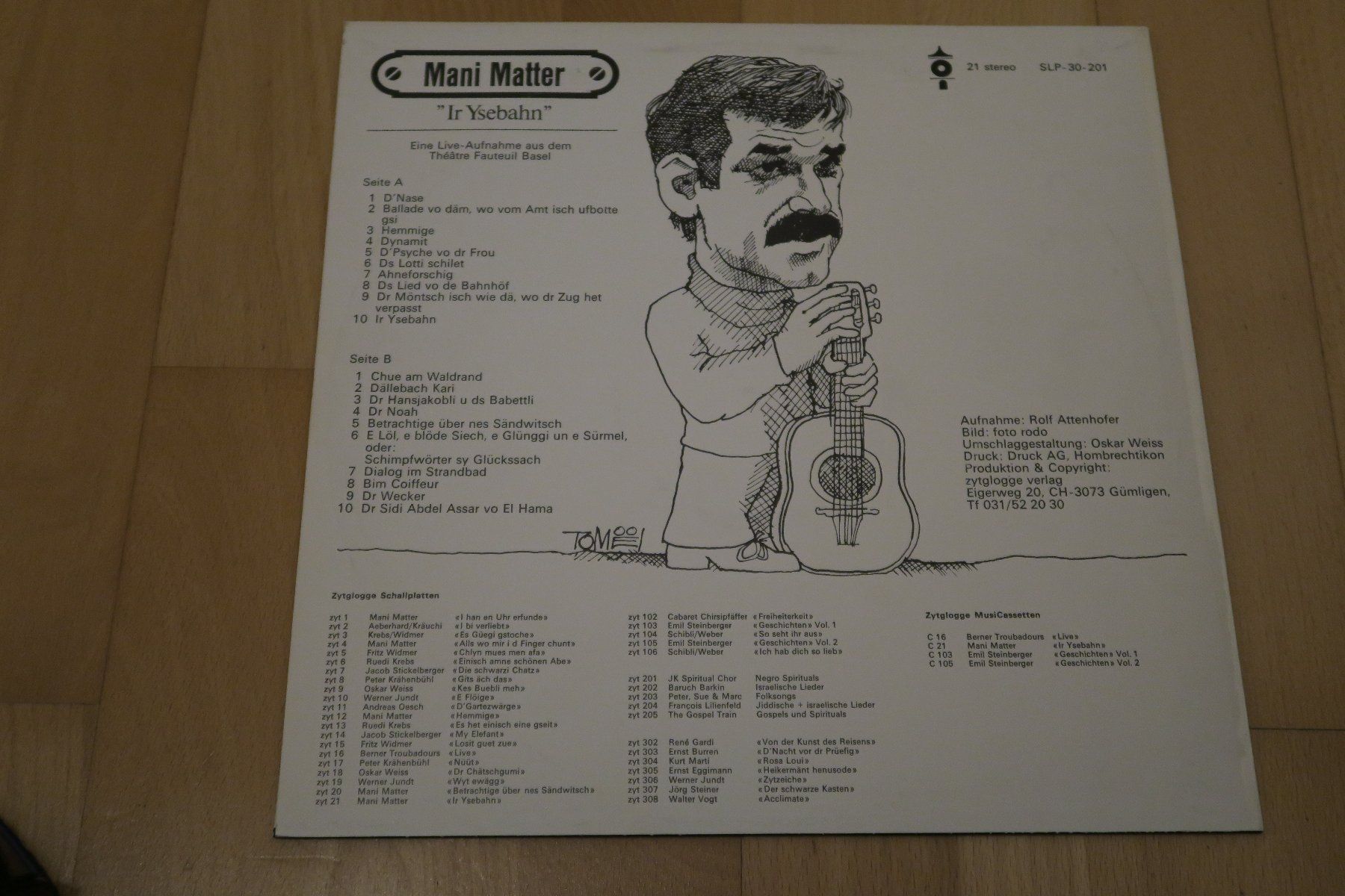 Dischi in vinile: Mani Matter – Ir Ysebahn – Usato da Thun venduto da Karibu70 1