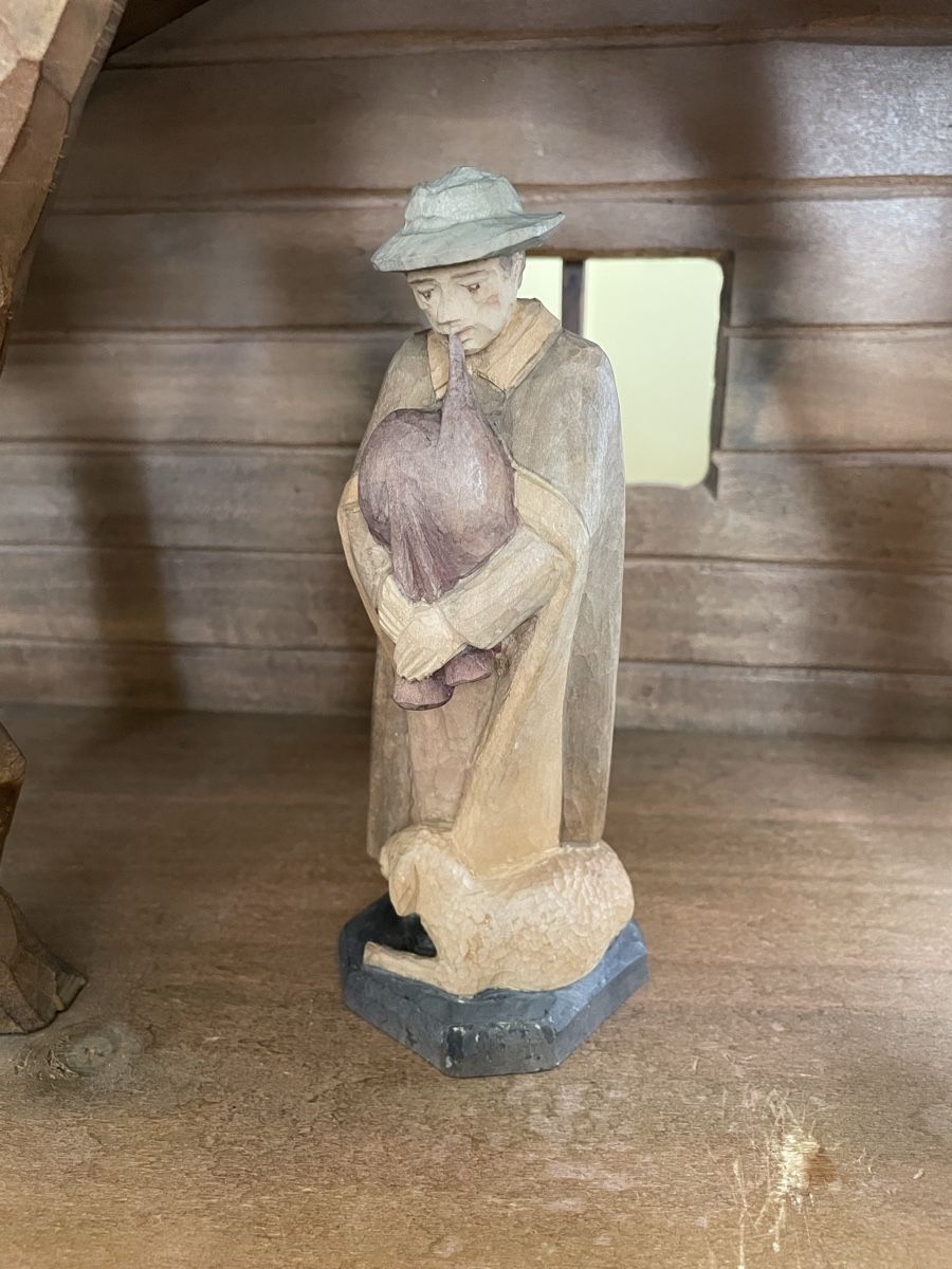 Statuette: Dudelsackbläser mit Schaf E.Thomann Brienz – Usato da Flawil venduto da Naphtali 1