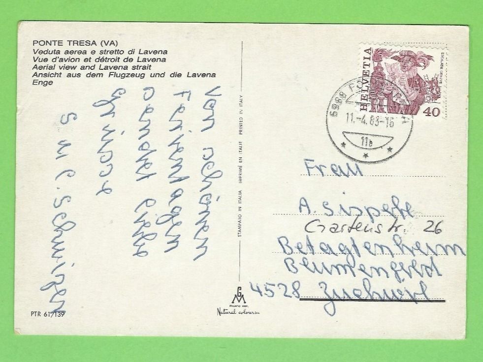 Cartoline postali: Ponte Tresa – Usato da Zürich venduto da t24_de 1