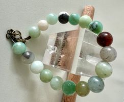 Edelstein Armband Chalcedon & Aventurin - Unikat
