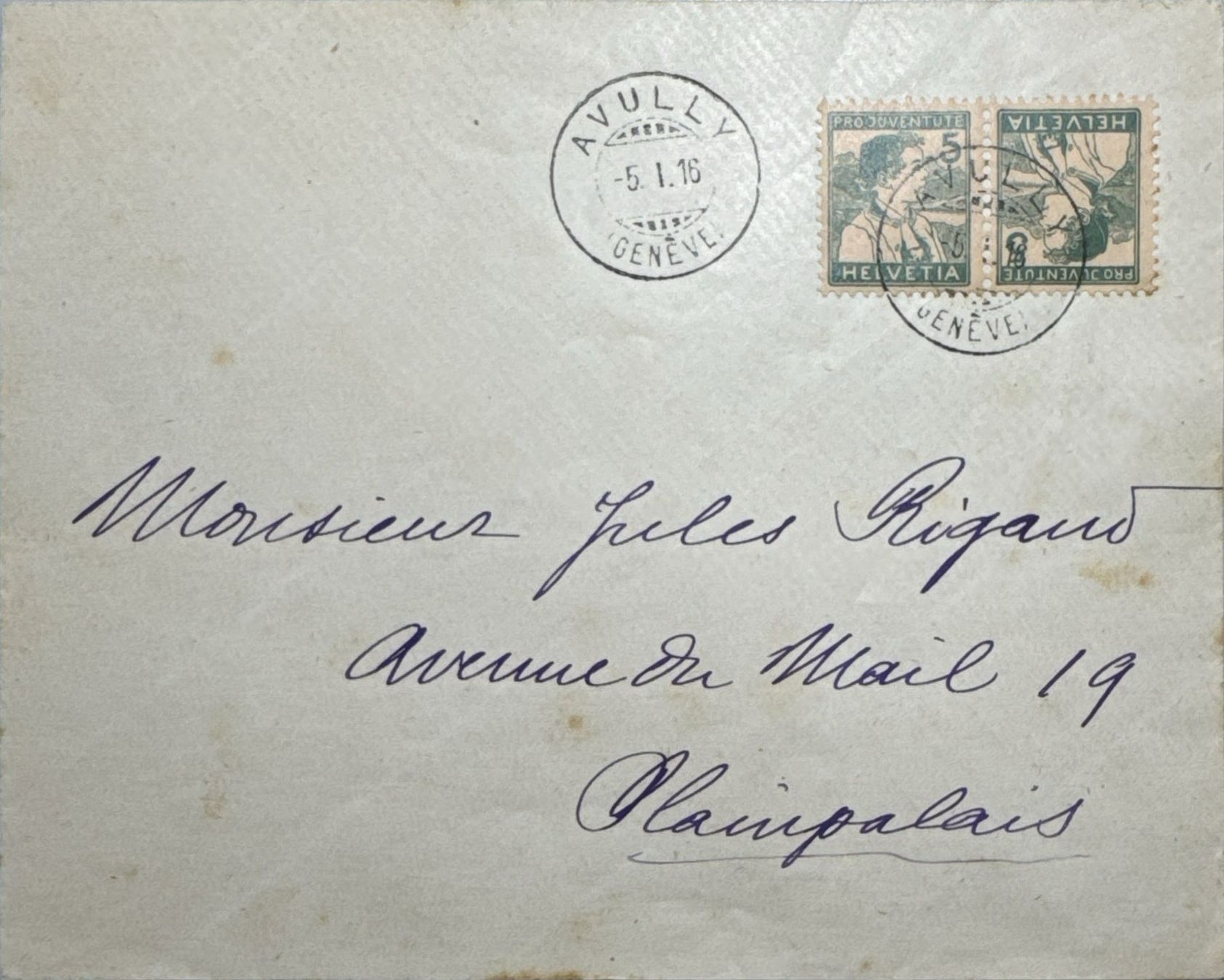 Tutti i francobolli: Pro Juventute 1915 K11 auf Brief – Usato da St. Niklausen LU venduto da Gypsi61