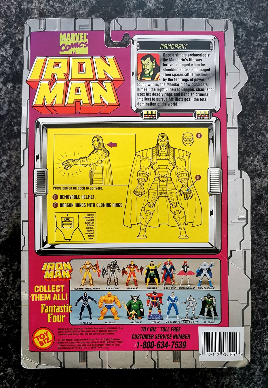Marvel Statuette: Mandarin 1994 Action Figur Iron Man Marvel Zeichentrickserie – Nuovo e nell'imballaggio originale da Rorschach venduto da Actionvintage789 1