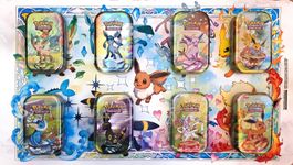 Pokémon Mini Tin Komplettset – alle 8 Evolutionen (leer)