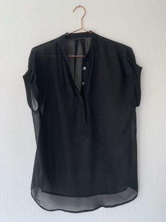 Chemise noire transparente taille S