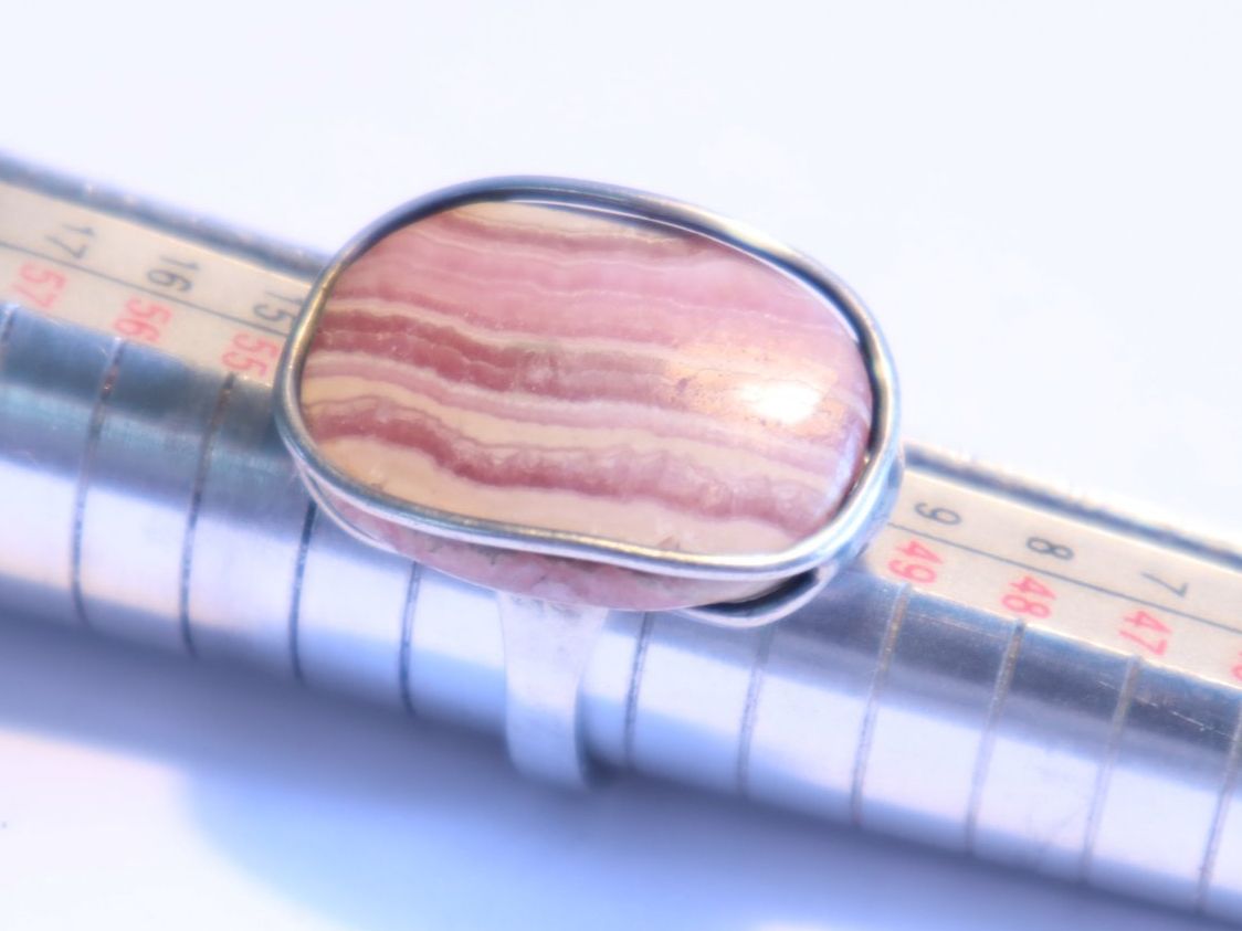 Ringe: Vintage Silberring 800 mit Rodochrosit Stein, Grösse 52 – Gebraucht aus Baden von TellsKuchenhaus 6