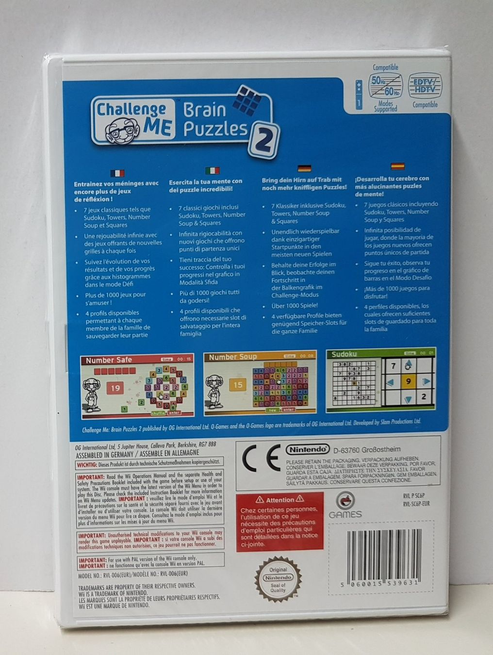 Nintendo Giochi: Wii Challenge ME: Brain Puzzles 2 / Neu – Nuovo e nell'imballaggio originale da Schüpfheim venduto da Game-Paradis 1