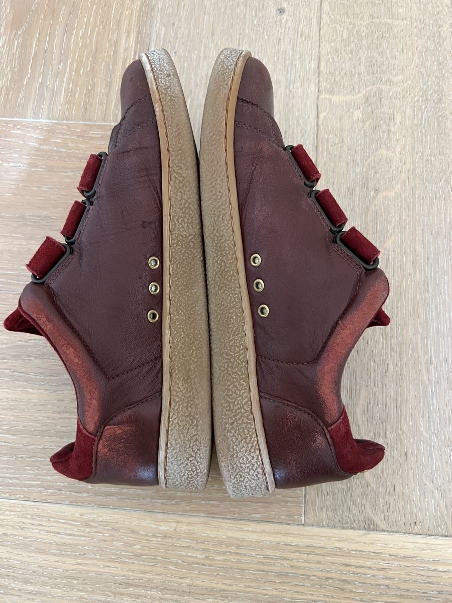 Jerome Dreyfuss Scarpe da donna: Jerome Dreyfuss Burgundy Sneakers – Usato da Zürich venduto da Mirouch 3