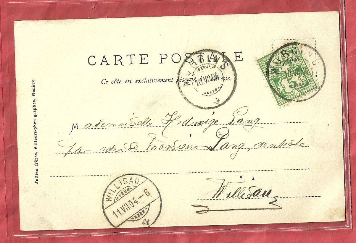 Cartoline postali: Morgins - Hôtel de la Forêt - 1904 – Usato da Fislisbach venduto da Porano 1