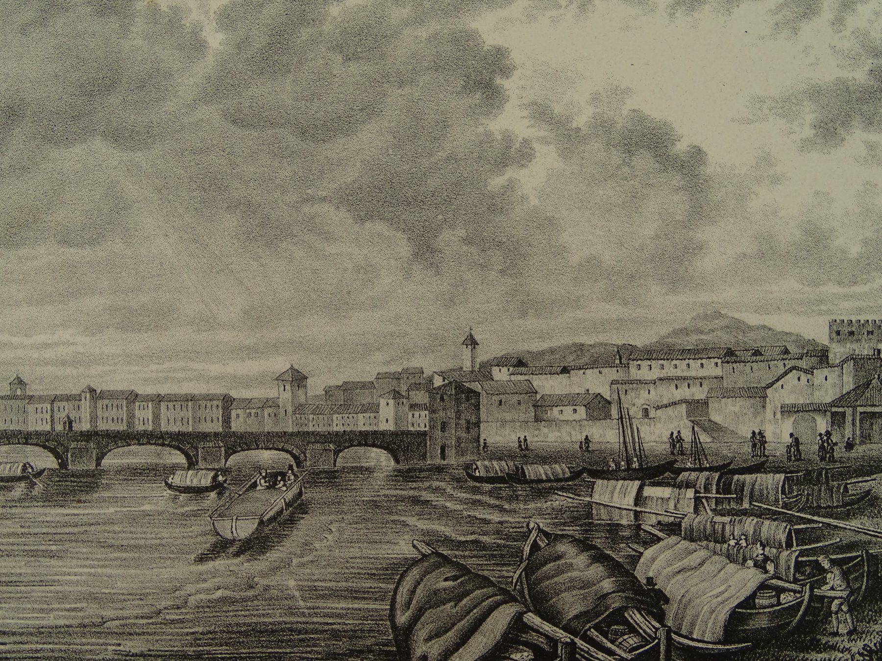 Incisioni: PISA, ITALIEN, LITHOGRAPHIE 1836 – Usato da Grüningen venduto da Kartensammler 2