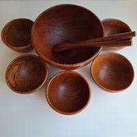 Set de bols en teak vintage
