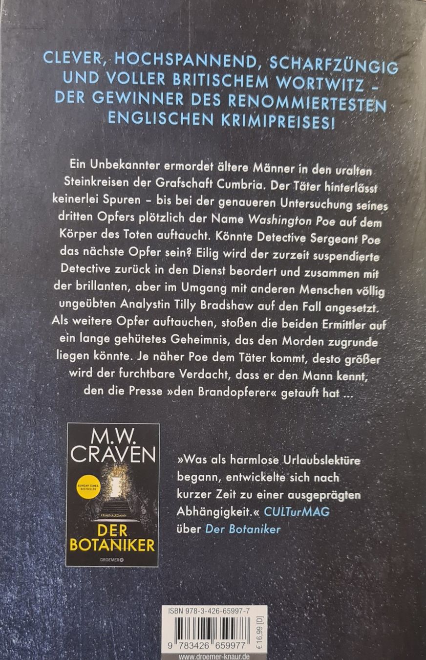 Bücher: Buch M.W. Craven "Der Zögling" – Gebraucht aus Islikon von EFH651 1