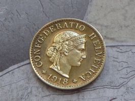 5 cts 1918 B - Me Messing Laiton (TOP Qualité)
