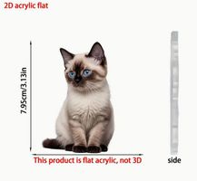 2-D ACRYL ANHÄNGER FÜR TASCHE, AUTO *SIAMKATZE* NEU+OVP