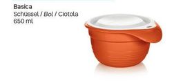 Basica-Schüssel, (2) 650 ml, Orange/Weiss * Tupperware *NEU