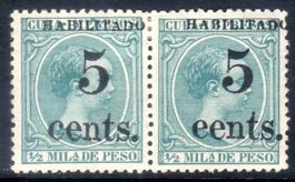 CUBA IMPRESOS 1/2 MILA DE PESO MIT AUFDRUCK HABILITADO 5 CEN