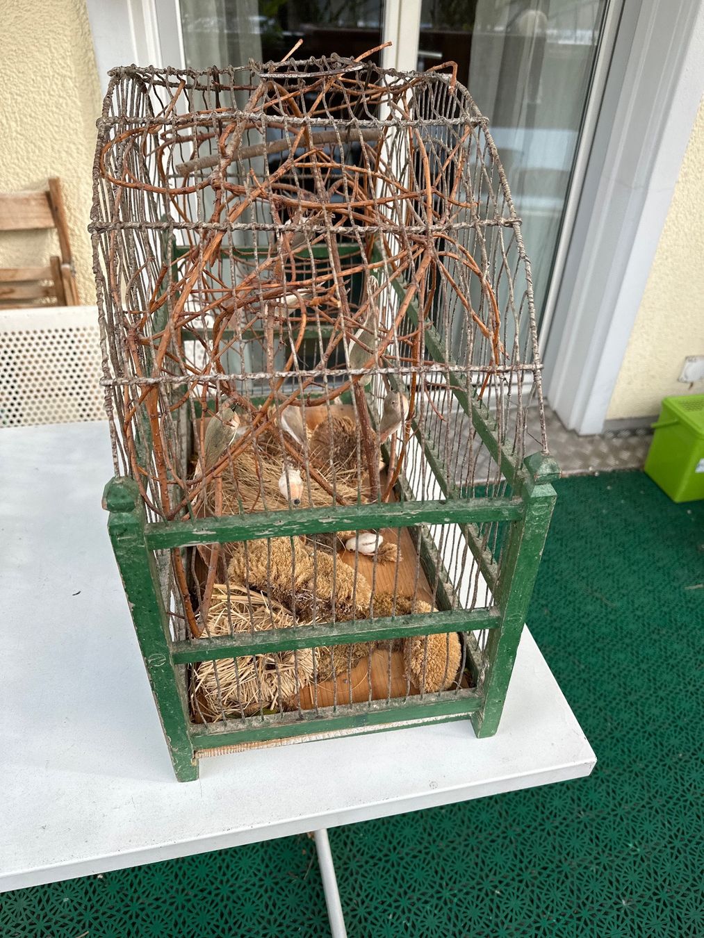 Casette per uccelli: Schöner alter Vintage Vogelkäfig – Usato da Zürich venduto da Chaeffeler 2