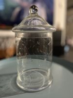 Glasdose Bonboniere mit Deckel, Vintage Stil, Top!
