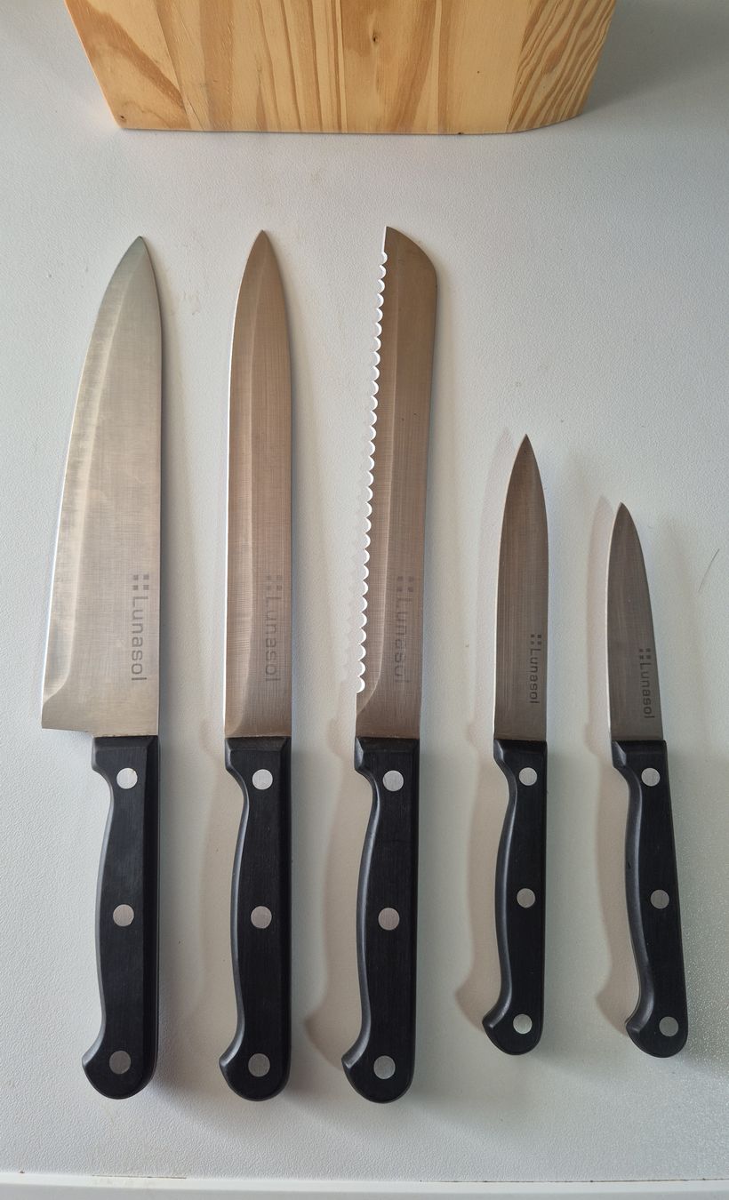 Coltelli: Messerblock aus Holz mit 5 Messern- lunasol – Nuovo (secondo la descrizione) da Zofingen venduto da Just_That_Thing 5