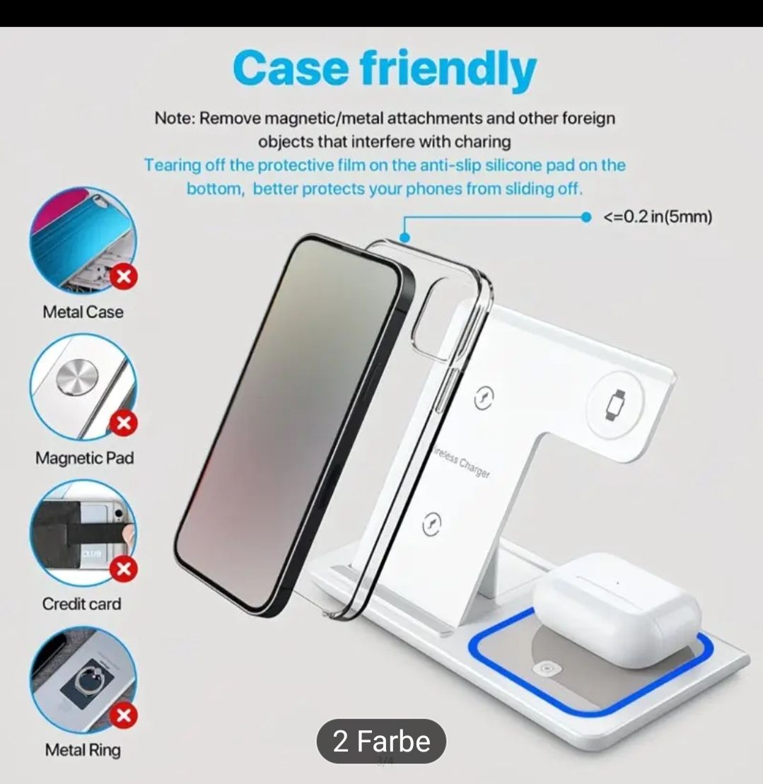 Caricabatterie: 3 in 1 Wireless Charger Ladestation Neue – Nuovo e nell'imballaggio originale da St. Erhard venduto da Lauko123 2