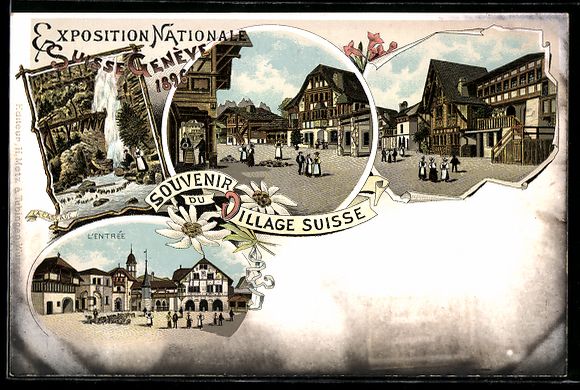 Cartoline postali: Litho Genève, Exposition Nationale Suis – Usato da Berlin venduto da bartko-reher