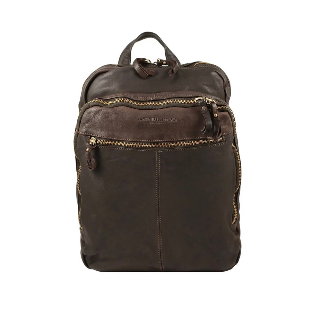 Zaini: Lederrucksack groß Milano - Farbe: Braun – Nuovo e nell'imballaggio originale da Wittenbach venduto da WWW.DRILUBAGS.CH