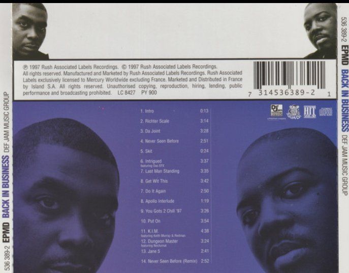 CD: CD EPMD Back In Business - CD Original 1997 – Usato da St-Prex venduto da eme_kc29 1