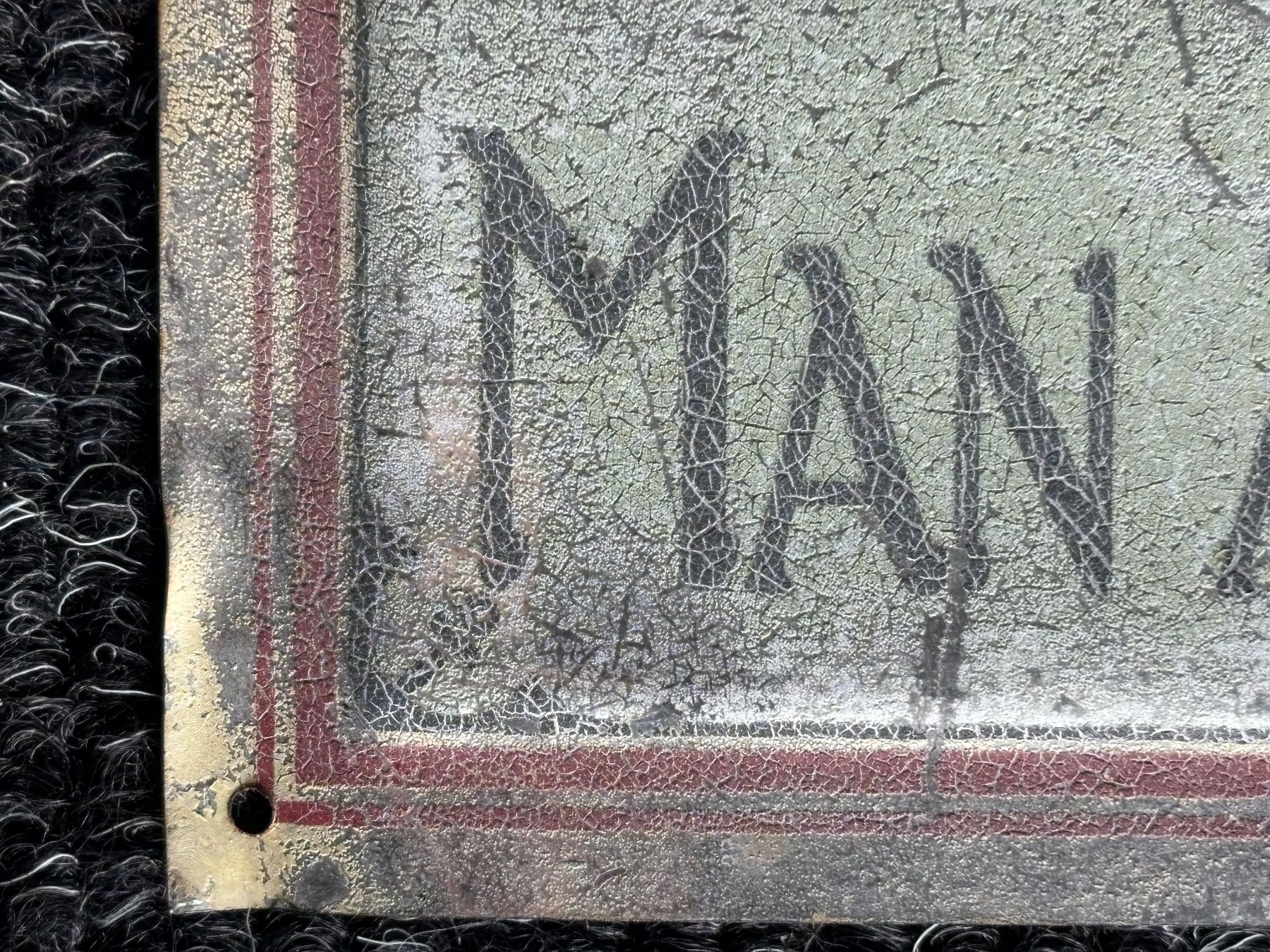 Insegne: Blechschild antik Anker Anthrazit verblasst um 1915 – Usato da Hinwil venduto da DaniBachman 1