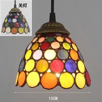 Lampe suspendue vintage en pierre de  verre Style  Tiffany