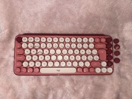 Logitech POP Keys Tastatur Pink/Rose inkl. 4 Emoji-Tasten