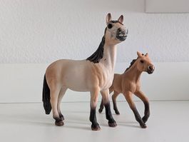 Schleich Mustang Pferde Stuhte mit Fohlen