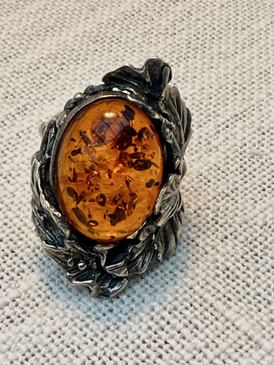 Bagues: Anello argento e ambra vintage  – D'occasion à Sion par marca75 4