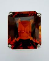 Ring mit grossem rotbraunem Topas Grösse 55 neu
