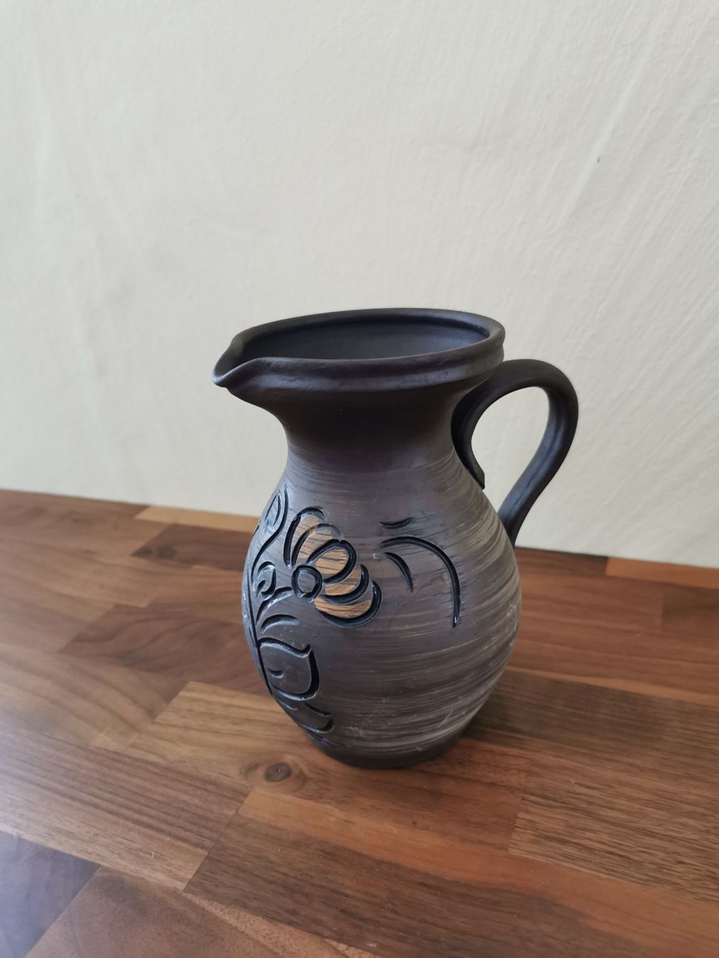 Caraffe: Krug / Karaffe / Vase in braun mit Blumen – Usato da Boniswil venduto da Totomat-Lady2 2