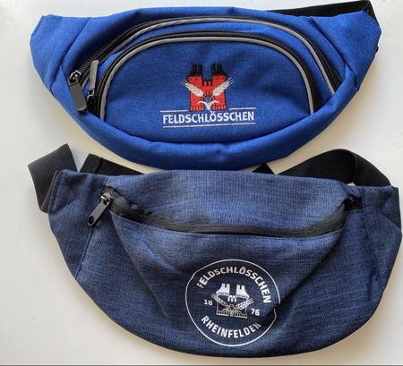 2 Bauchtaschen Feldschlösschen blau NEU