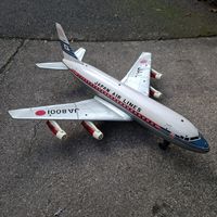 Blechflugzeug Japan Air Lines DC-8 Modell Vintage 70er Jahre