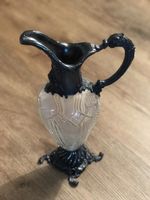 Antike handge. Kristallkaraffe mit Zinnmontur, Jugendstil