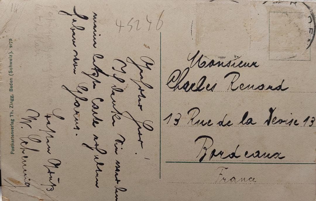 Cartoline postali: BADEN Kurort - 1914 – Usato da Delémont venduto da Domdom1 1