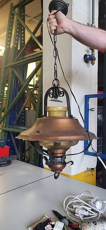 Lampade: Antike Stubenlampe Kupfer – Usato da Rheineck venduto da inf_kv7d 2