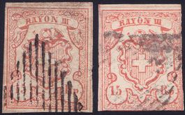 2 Werte mit kl. Mängeln, Type 4 kl. Einriss rechts mittig,