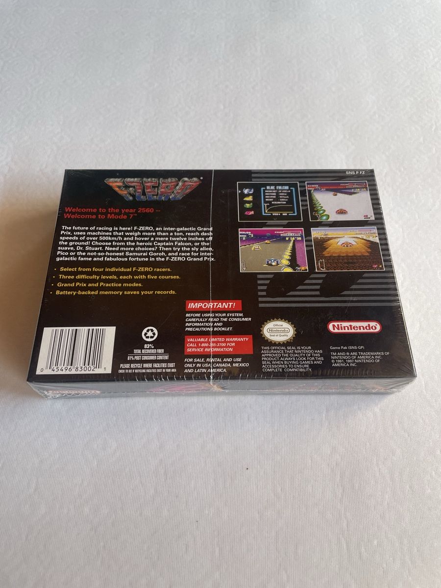 Nintendo Giochi: F-Zero SNES SEALED – Nuovo e nell'imballaggio originale da Luzern venduto da OlpeStyle 3