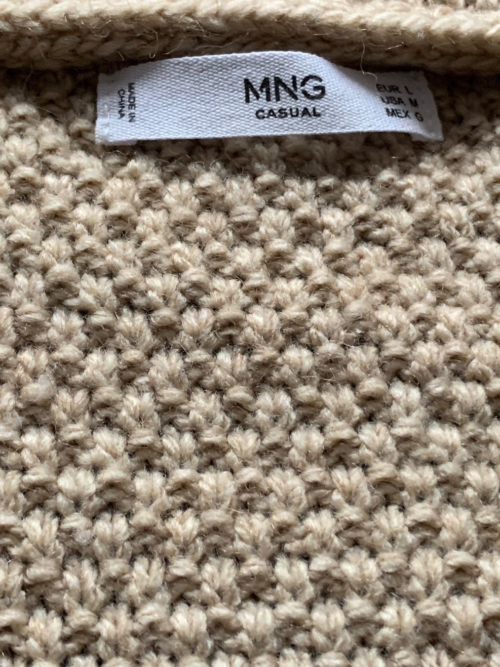 Mango Maglioni & Felpe: Jacke mit Zopfmuster Beige GR L Marke Mango – Nuovo (secondo la descrizione) da Nussbaumen AG venduto da brigitebardot 3