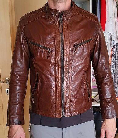 Veste en cuir homme