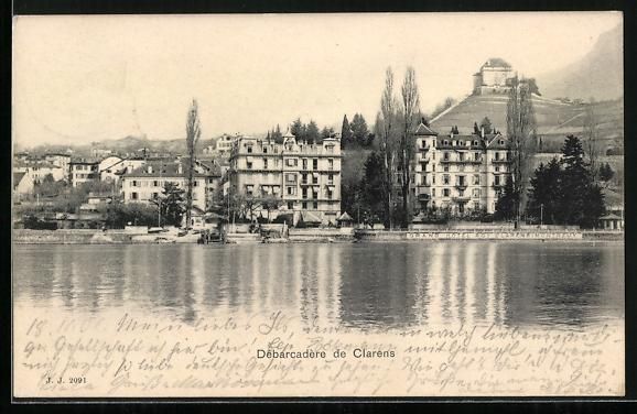 Cartoline postali: AK Clarens, Le Dèbarcadère, 1901 – Usato da Berlin venduto da bartko-reher
